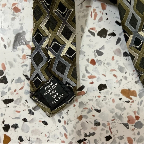 100% SILK NECK TIES LOT OF 3 W/HANGER MIX BRAND STAFFORD JAY JACOBS KENNETH COLE - Picture 8 of 11